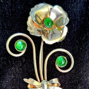 Vintage 1940's Wilcox Sterling Silver Boquet Brooch